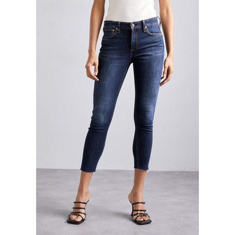 Rag & Bone 10 Inch Ankle Skinny Jean Women's 27 Dark‎ Wash Blue A004544